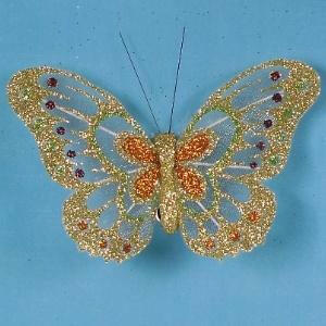 Artificial Glittered Butterflies, Two Tone