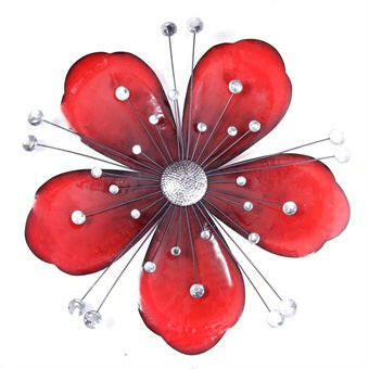 Large Red Flower Wall Art