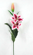 Artificial Silk Casablanca Stargazer Lily Single Stem