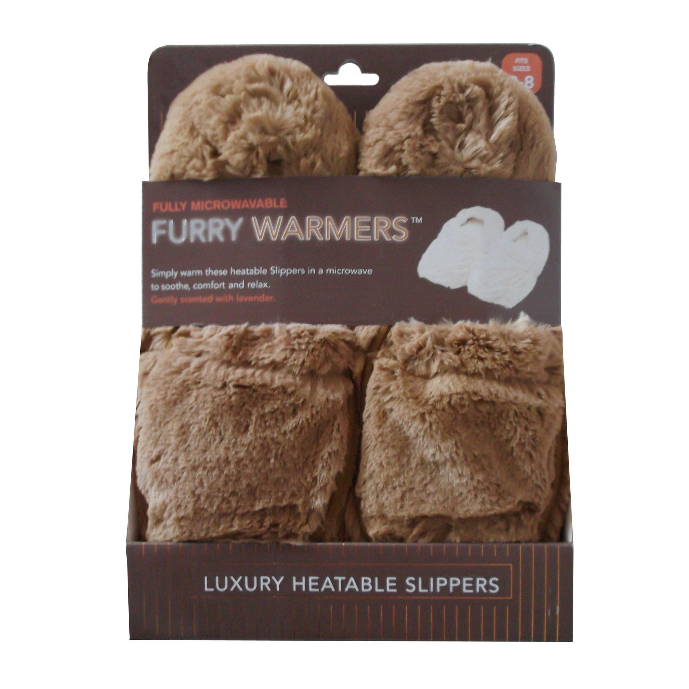 Furry Warmers Fully Microwavable Furry Slippers