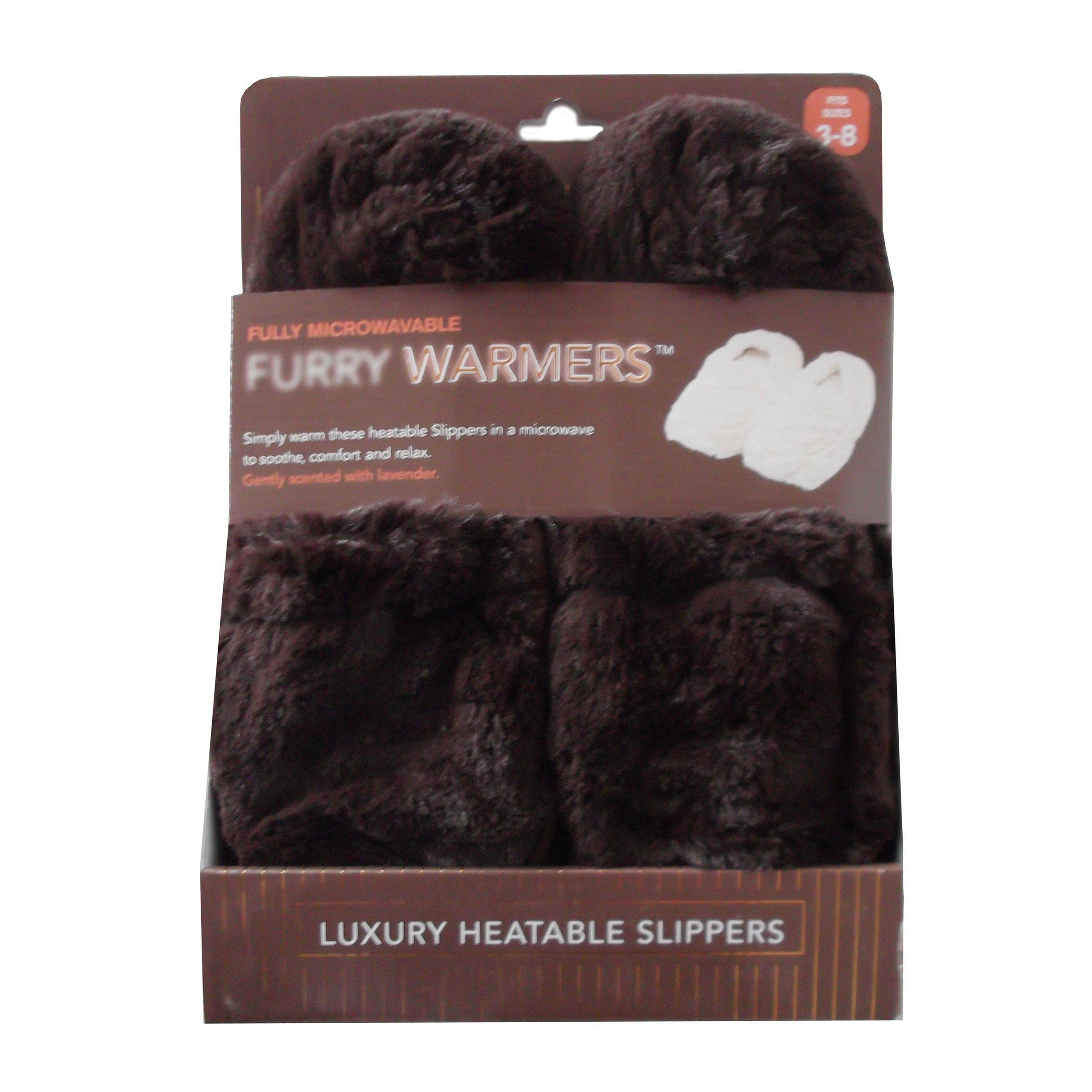 Furry Warmers Fully Microwavable Furry Slippers