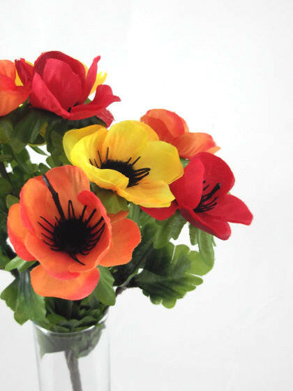 Artificial Silk Anemone Posy