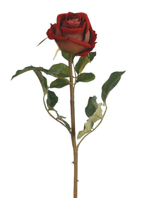 Artificial Velvet Rose Amore Single Stem