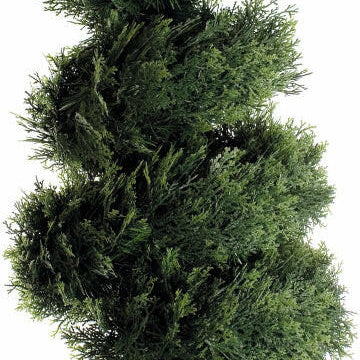 Artificial Plastic Topiary Spiral Border Cypress Effect