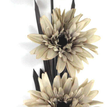 Artificial Silk 3 Headed Gerbera Single Stem Flower
