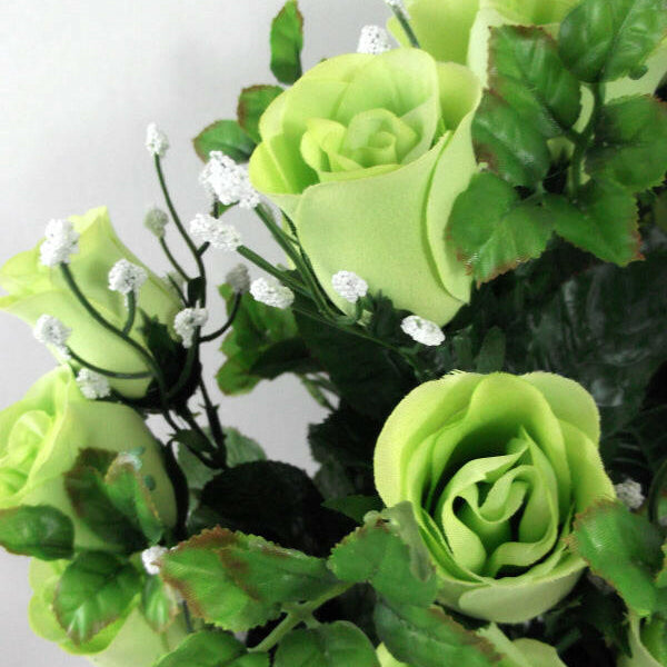 Artificial Rose Bud with Gypsophilia