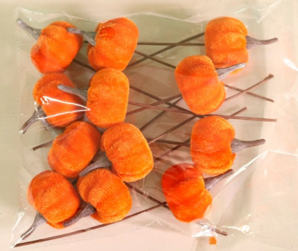 Craft Pic Mini Velvet Pumpkin (12 Per Pack)