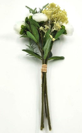 Artificial Silk Cottage Style Ranunculus Bouquet