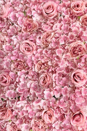 Artificial Silk Hydrangea and Rose Wall Panel