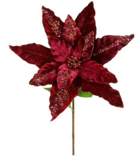 Artificial Luxury Poinsettia Spray