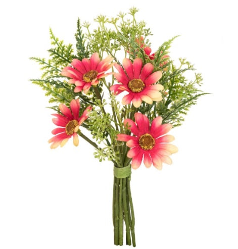 Artificial Silk Daisy & Fern Bouquet Bouquet
