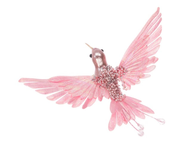 Artificial Beaded Hummingbird Clip