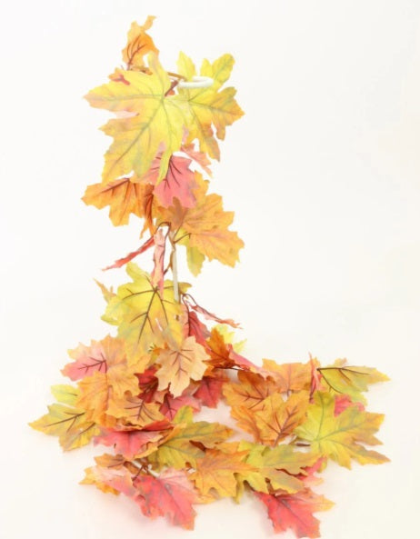 Artificial Autumn Printed Maple Leaf Garland