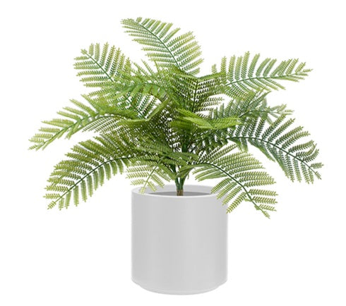 Artificial Leatherleaf Fern in Stockholm Planter
