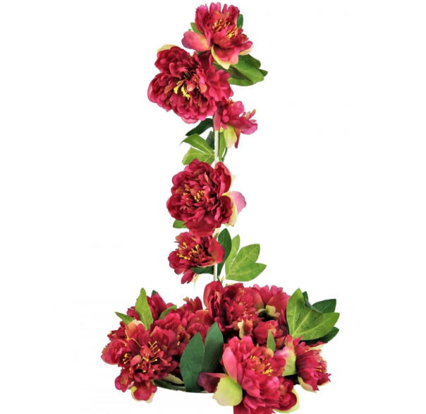 Artificial Silk Peony Garland