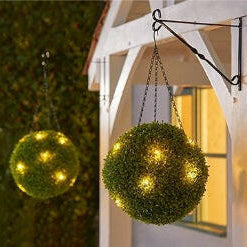 Artificial Pre Lit Topiary Buxus Ball