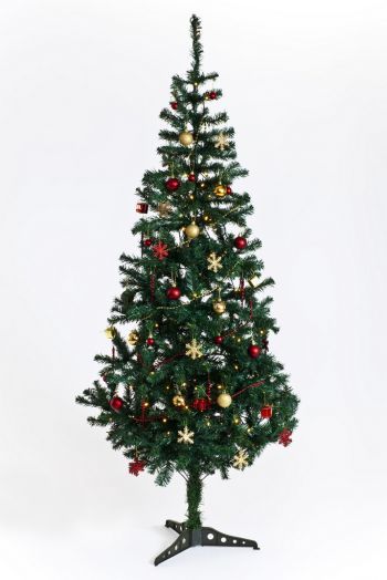 Christmas Tree, with Lights & Decorations