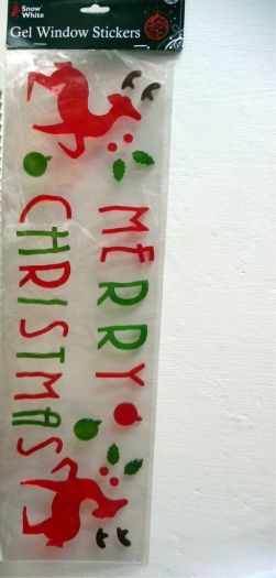 Merry Christmas Gel Window Stickers