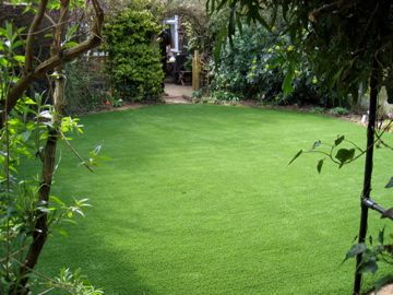 no more mowing and a great looking Artificial Lawn to enhance any outdoor garden