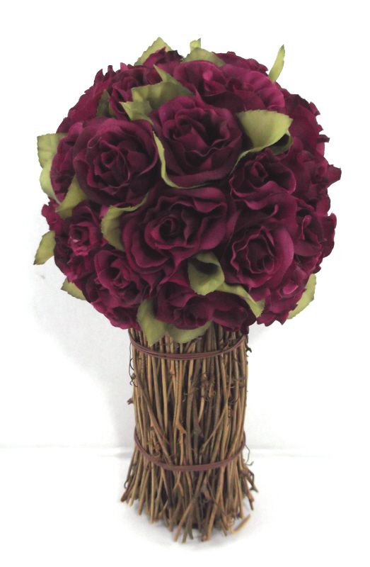 Artificial Silk Spanish Rose Ball - 22cm Beauty