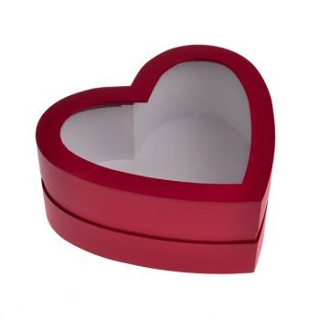 Flower/Gift Box Heart Shape With Transparent Lid