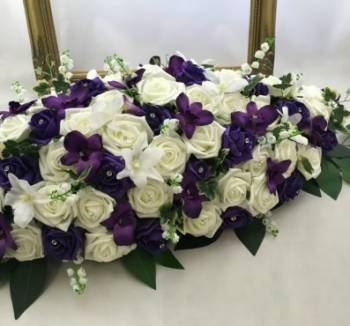 Rose / Orchid / Lily of the Valley Top Table Arrangement
