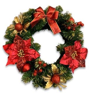 Glitter Christmas Wreath Ring