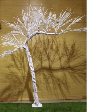 Curved Snowy Twig Tree